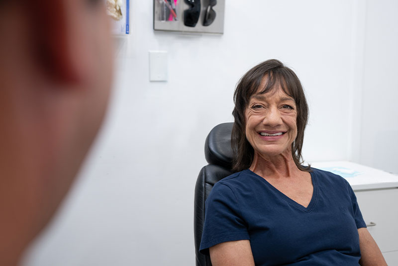 Patient Smiling at doctor